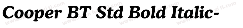 Cooper BT Std Bold Italic字体转换